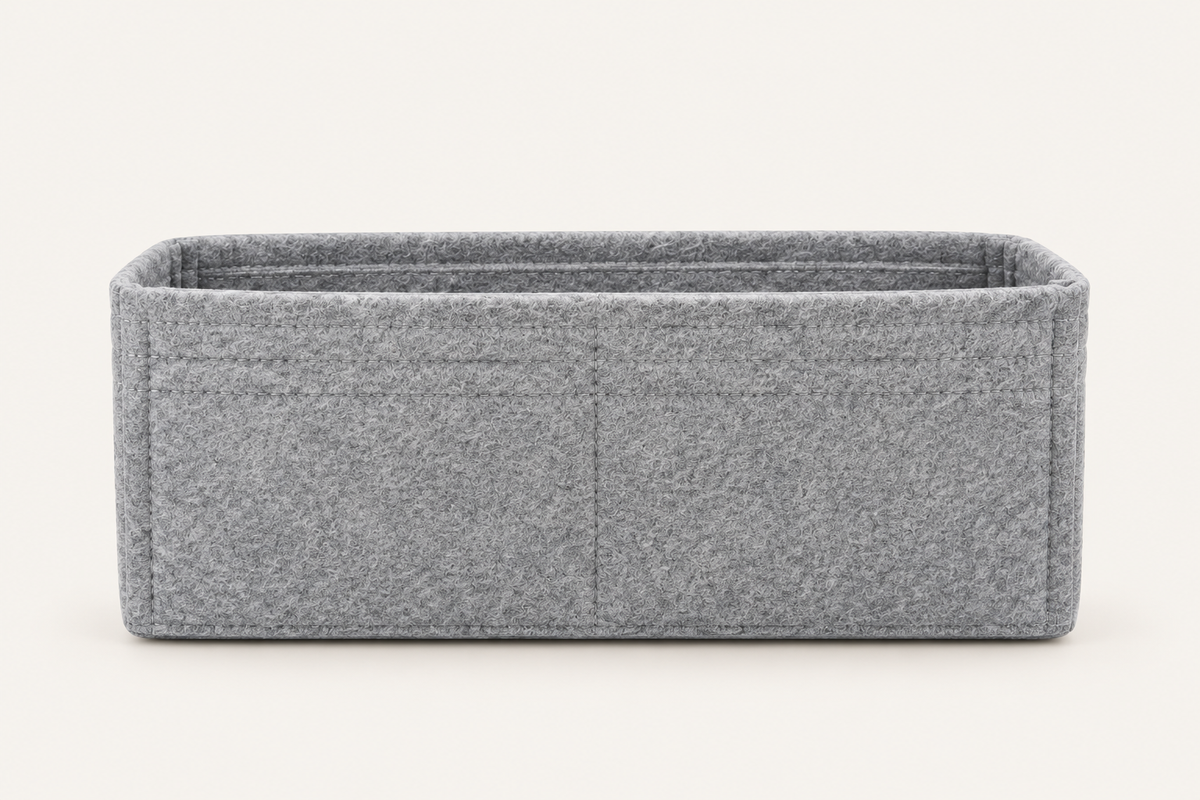 Luxe Reserve | Silver Frost Bag Insert – 22 × 5.5 × 9 cm