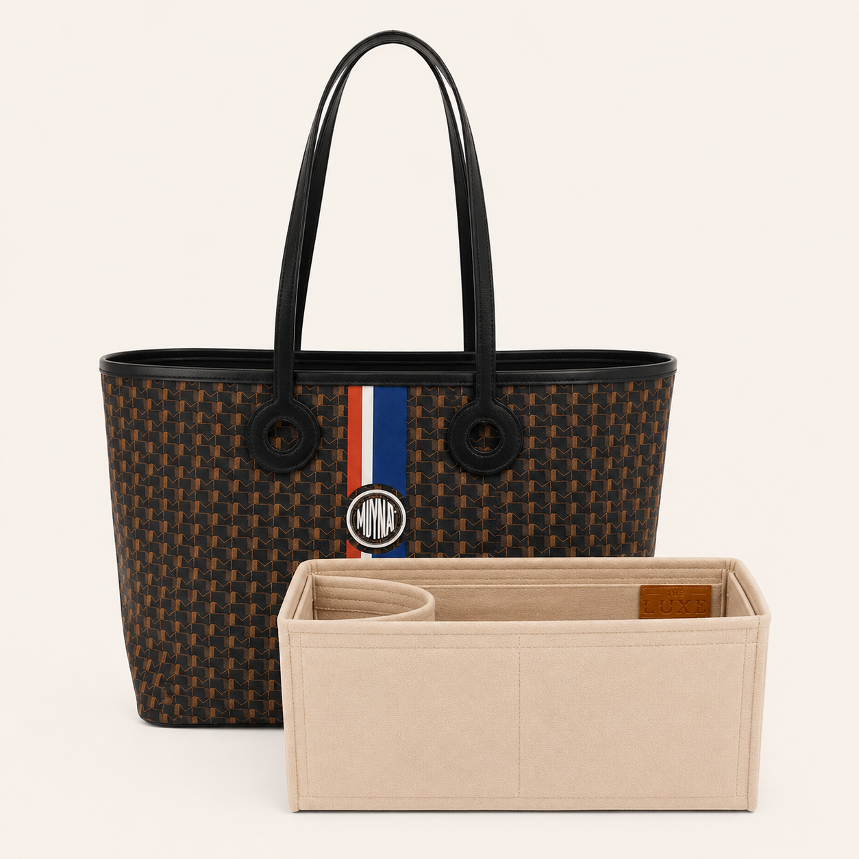 The Luxe Insert organiser insert for Moynat Monogram Tote handbag